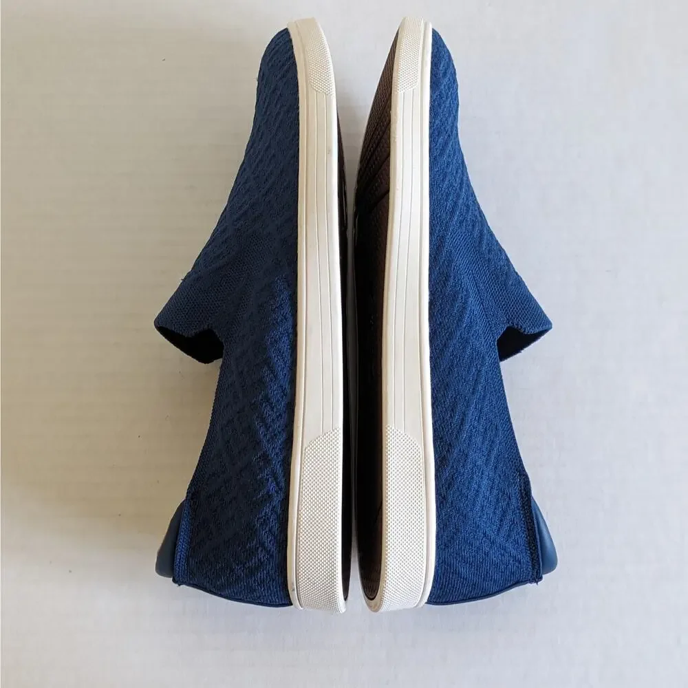 Spenco Mariner Stretch Slip On Loafer Size 11B Navy Knit Sneaker